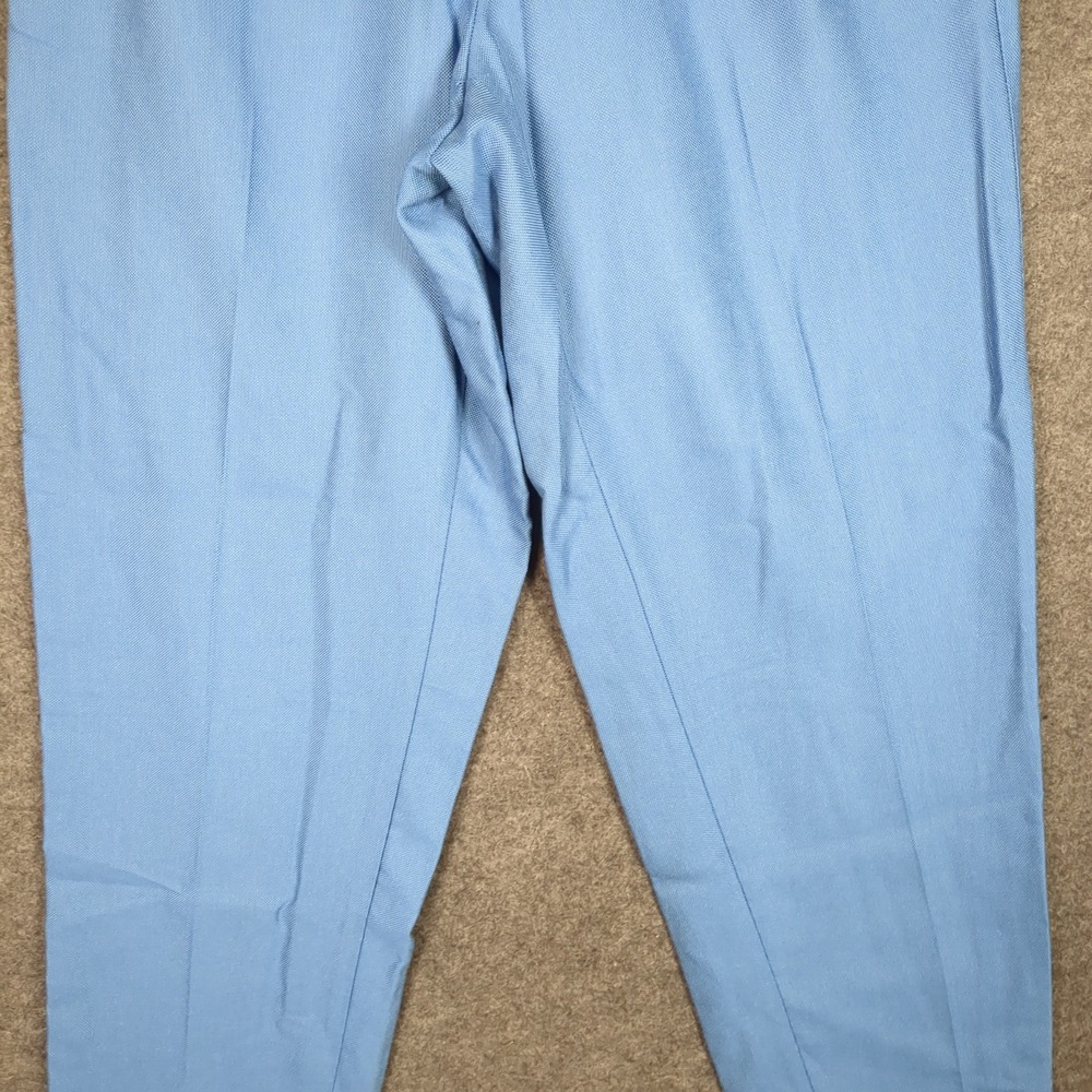 Ann Taylor Blue High Rise Tapered Ankle Pants Elastic Paperbag Waist Small NEW - Picture 6 of 16